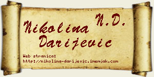 Nikolina Darijević vizit kartica